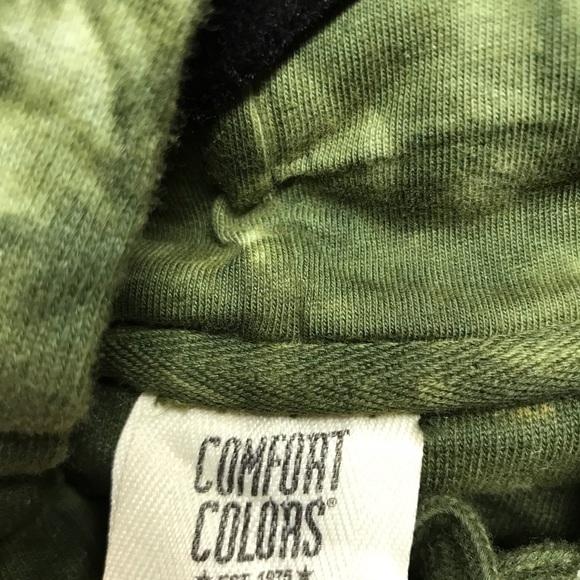 Organic Dye Green Cloud Wash Comfort Colors Hoodie Zip Sweatshirt S & M… - Picture 7 of 9